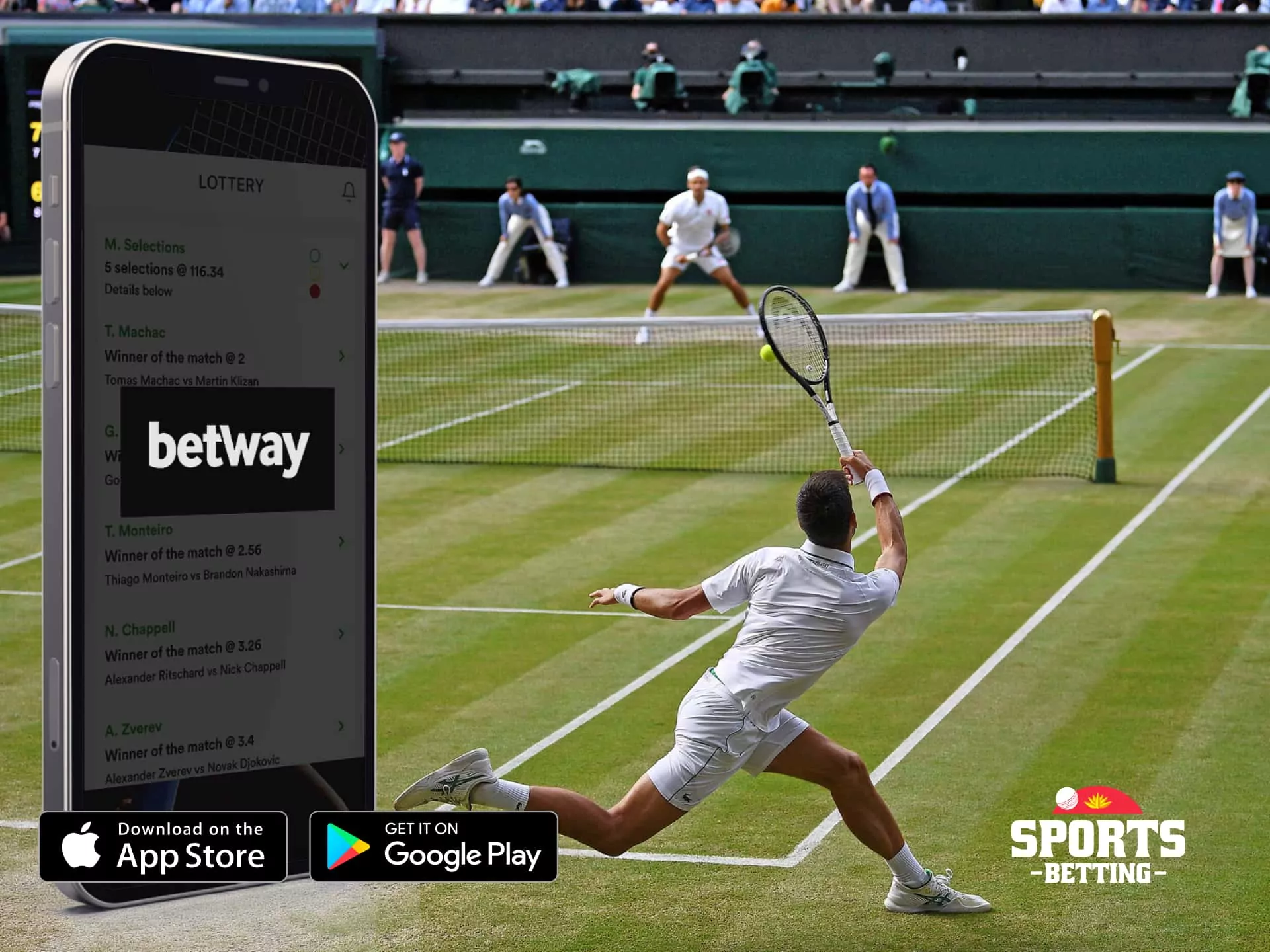 একটি বিনামূল্যের বেটিং ক্লাব সহ BetWay টেনিস বেটিং সাইট।