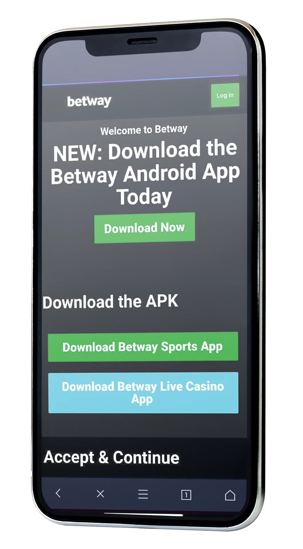 ধাপ 1: Betway অফিসিয়াল অ্যাপে যান এবং APK ফাইলটি খুঁজুন।