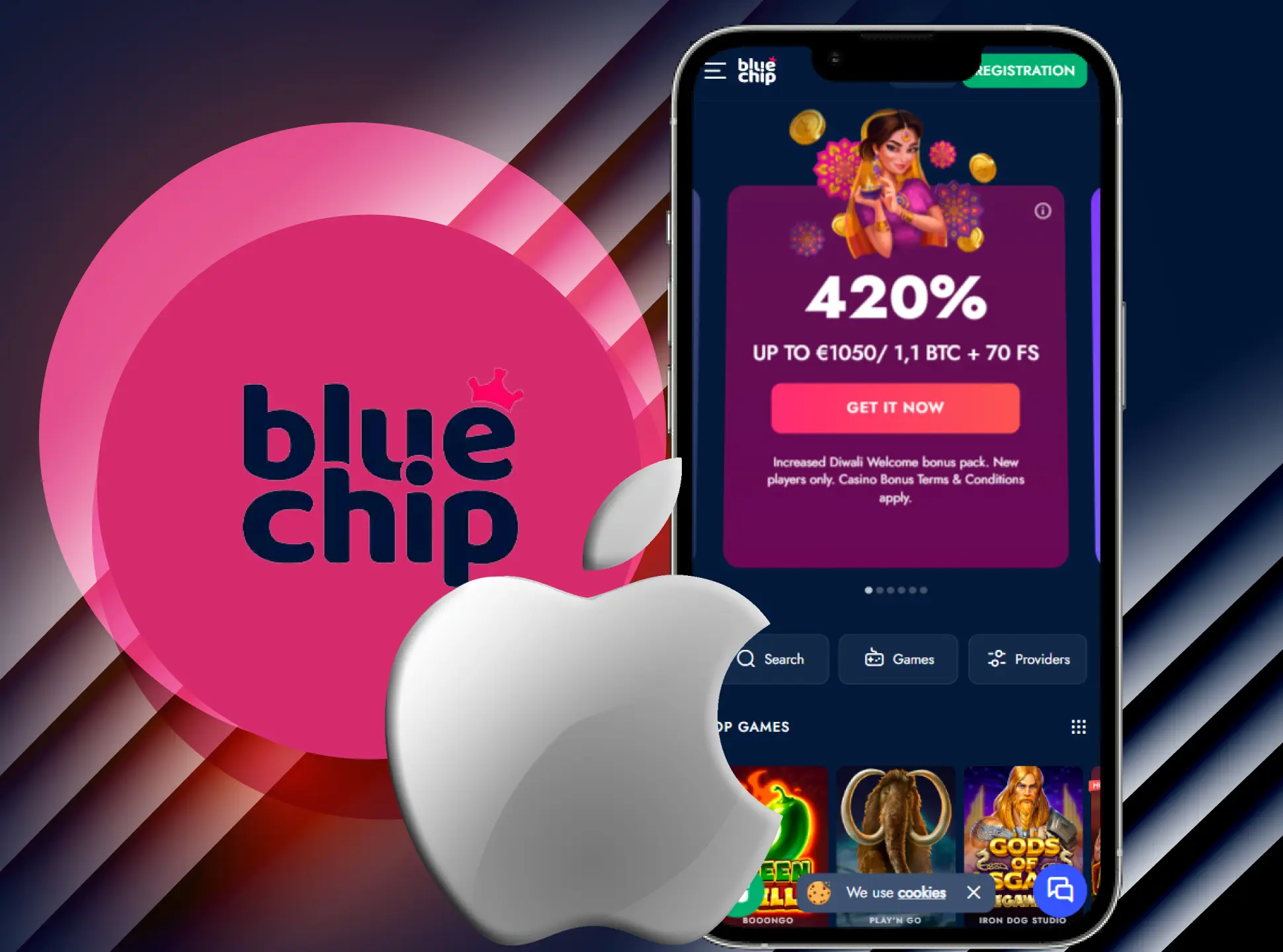 আপনার iPhone এ Bluechip ওয়েবসাইট খুলুন।