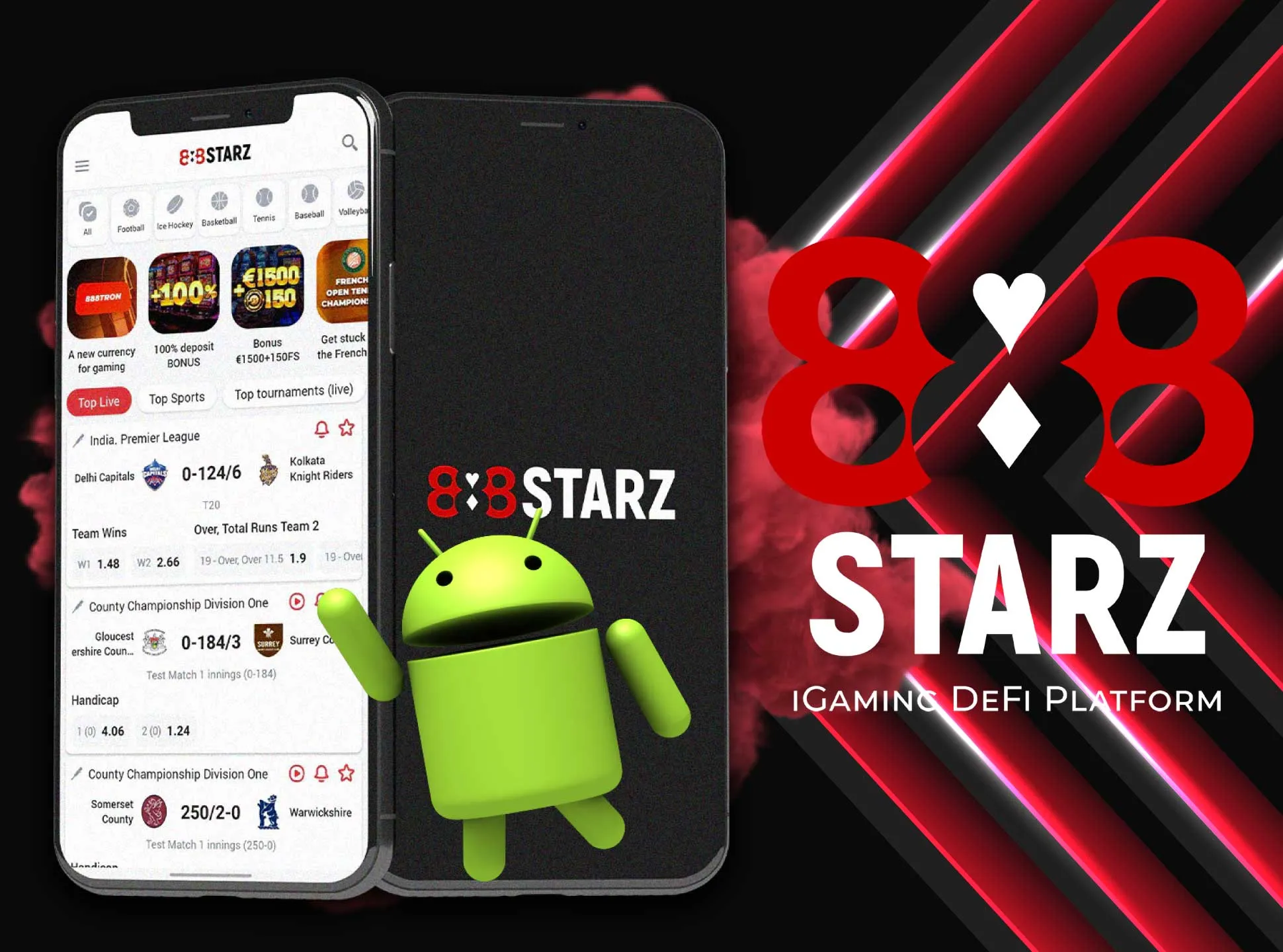 একটি Android ডিভাইসে 88starz মোবাইল অ্যাপ ডাউনলোড করুন।