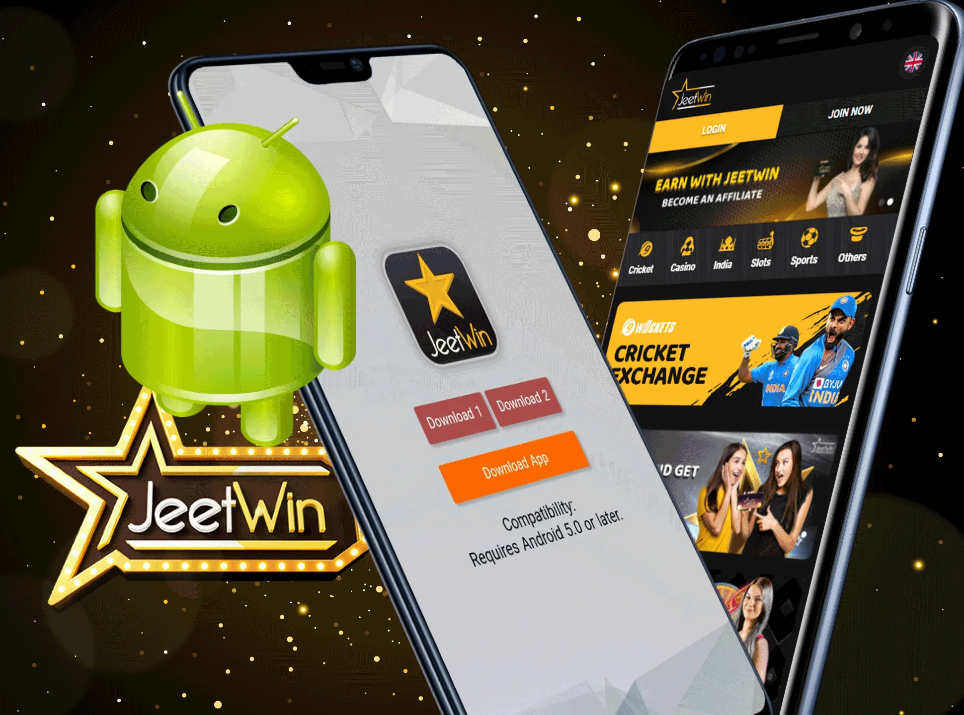 আপনার স্মার্টফোনে Jeetwin Android অ্যাপ ডাউনলোড করুন।